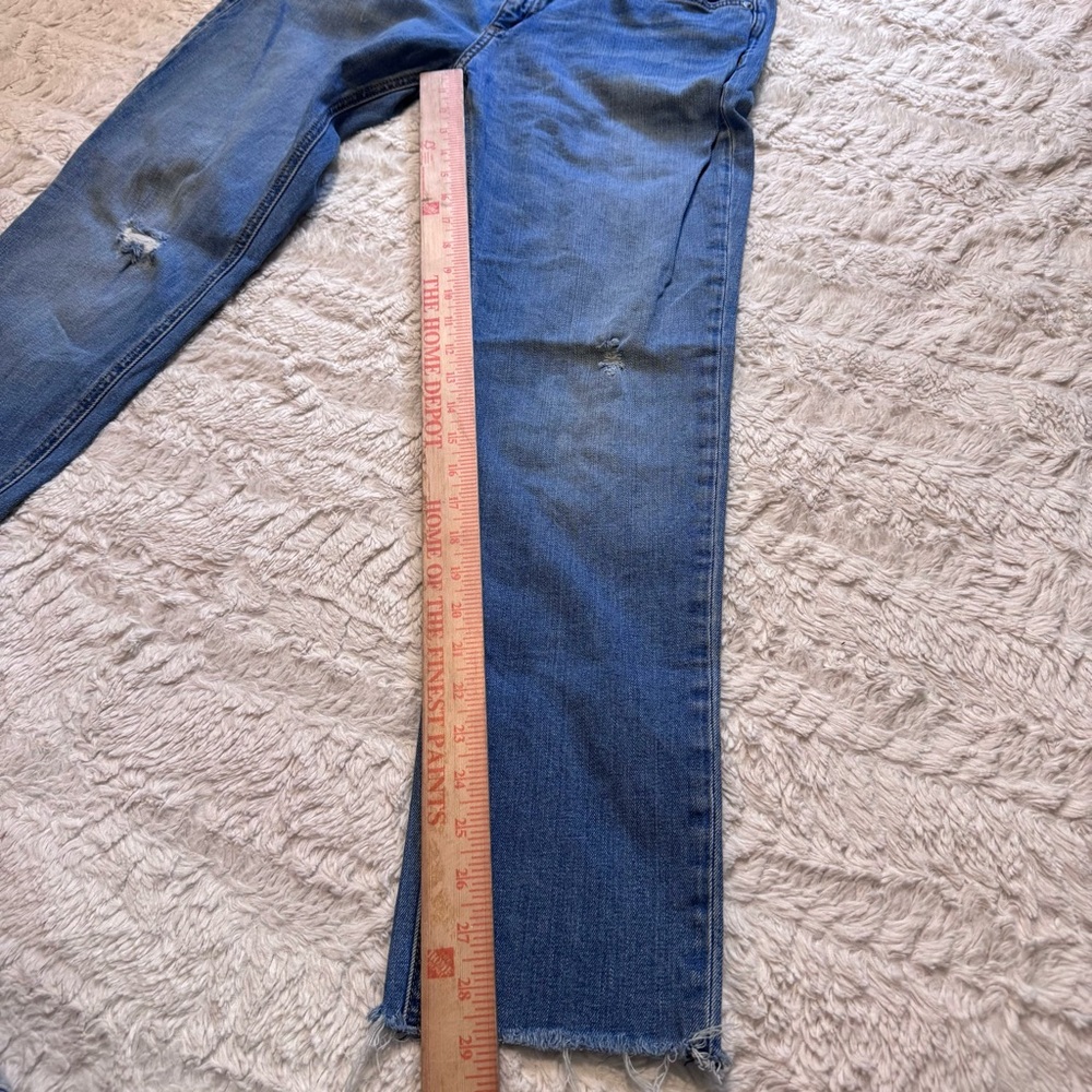 Rag & Bone Dre Low-Rise Slim Boyfriend Jeans Light Wash Distressed Size 29 - Picture 5 of 8